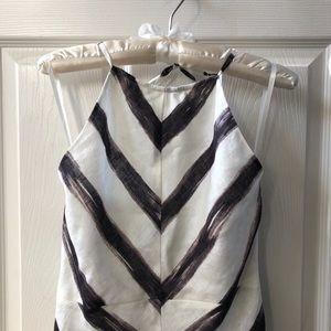 Ann Taylor Linen Chevron Maxi Dress